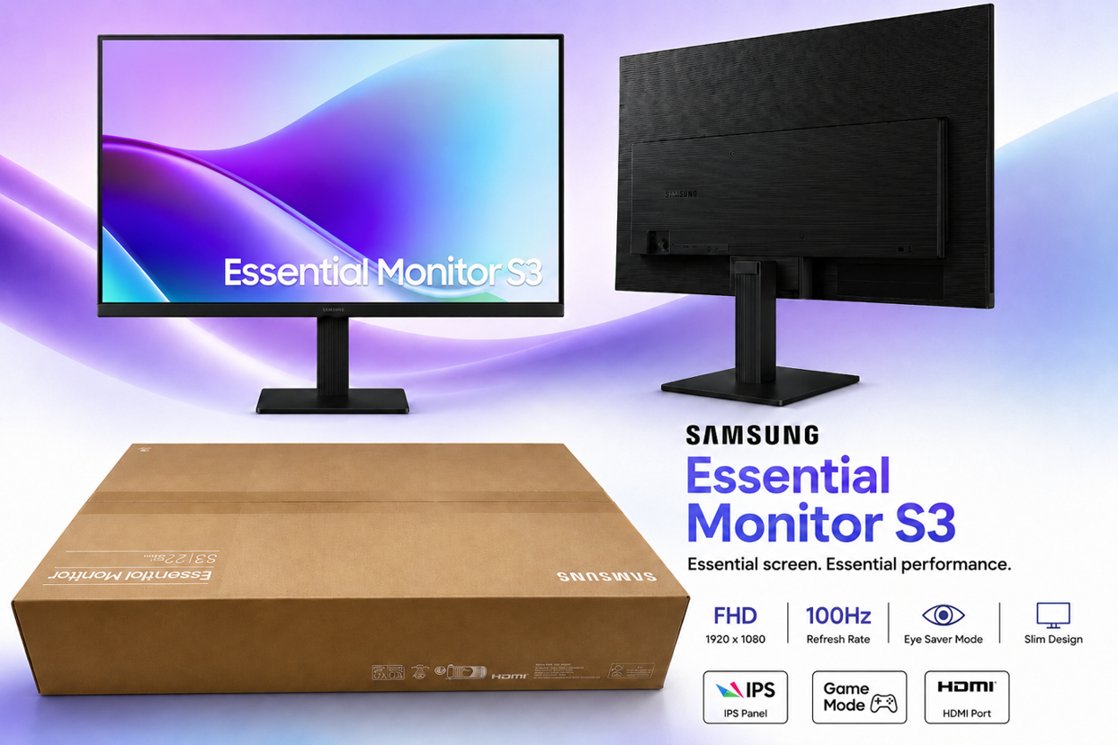Brand New Samsung 27-inch Essential Monitor S3