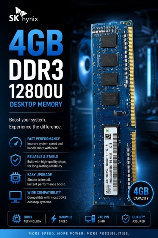 Refurbished SK Hynix 4GB DDR3 Desktop Memory 