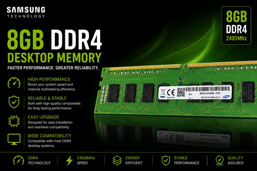 Refurbished Samsung 8GB DDR4 Desktop Memory 