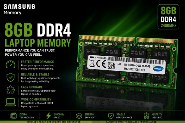 Refurbished Samsung 8GB DDR4 Laptop Memory 