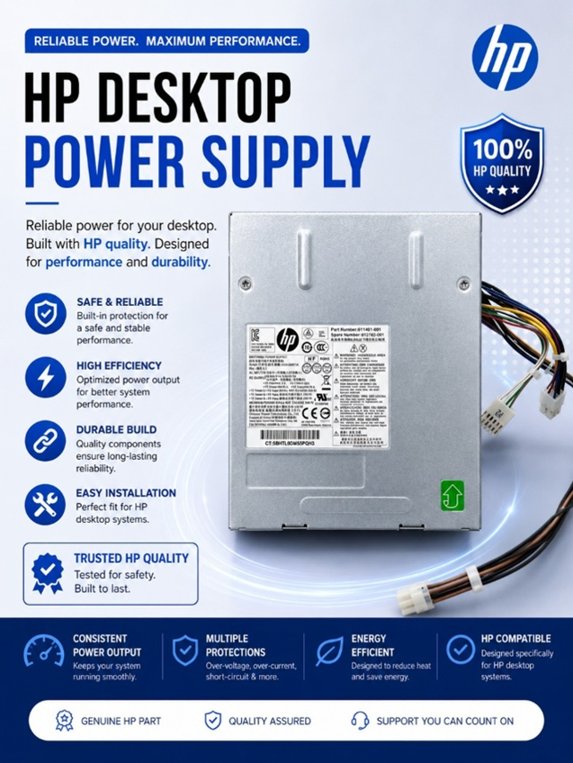 Refurbished HP Desktop Power Supply (PSU)