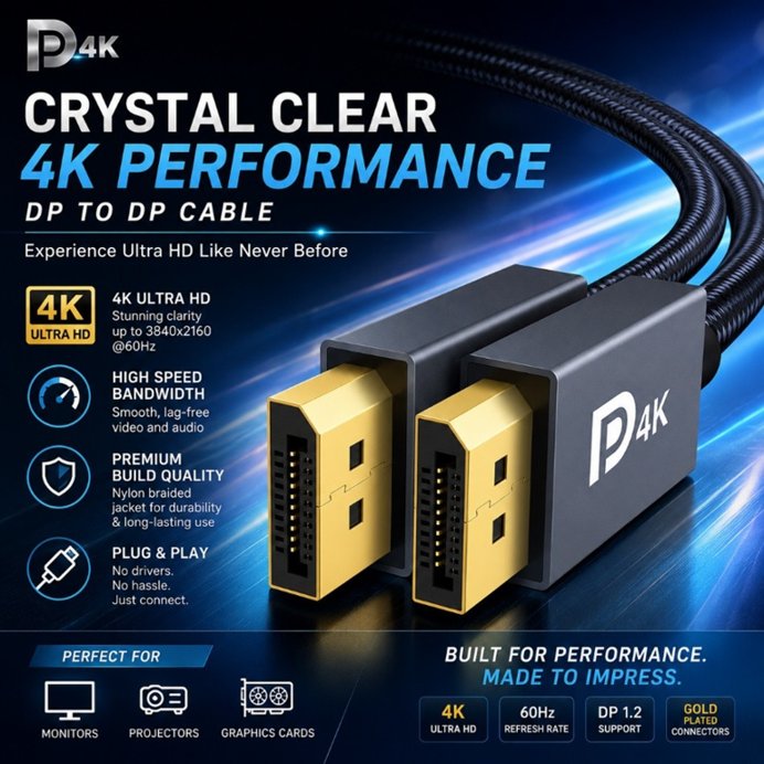  Display Port Cable 