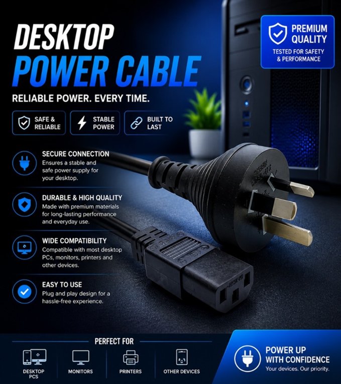 Desktop Power Cable 